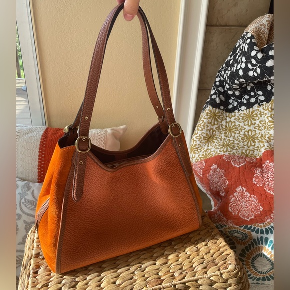 NEW* COACH Lori Shoulder Bag Rust Leather Suede